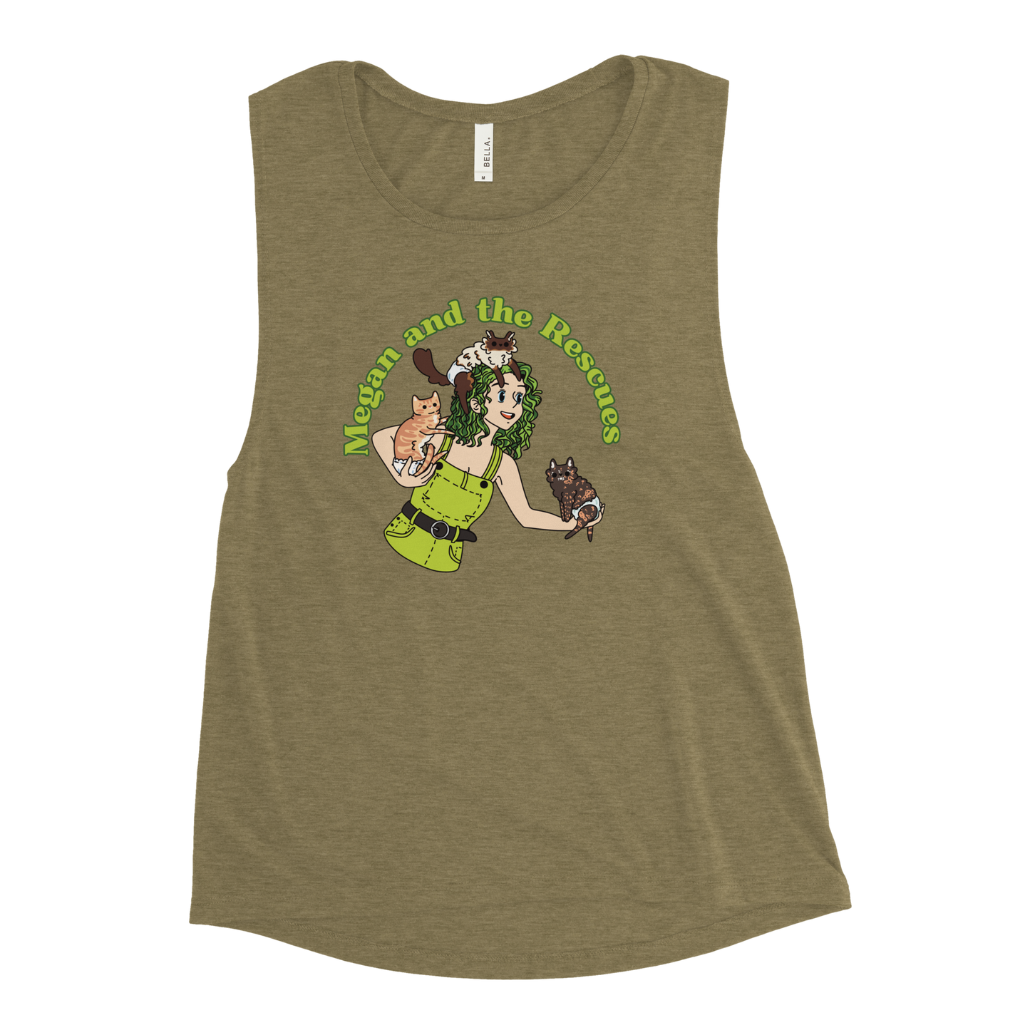 Megan and the Rescues - Ladies’ Muscle Tank